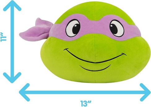Tomy Club Mocchi Mocchi- Teenage Mutant Ninja Turtles Plush - Donatello Head Plushie - Squishy Tmnt Toys - Plush Termible Tmnt Figures - ألعاب أفخم ناعمة وديكور غرفة TMNT - 15 بوصة in Kuwait