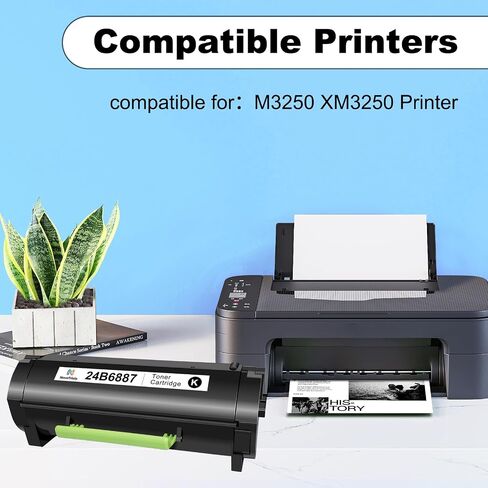 24B6887 TONER CARTRIDGE HIGH TILLENGENT مع LEXMARK 24B6887 أسود حبر خرطوشة متوافقة مع LEXMARK M3250 XM3250 طابعة ليزر 22000 صفحة (أسود ، حزمة واحدة مع رقاقة) in Saudi Arabia