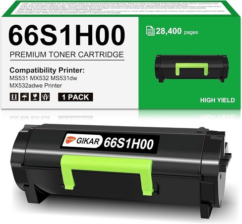66S1x00 خرطوشة الحبر المعاد تصنيعها متوافقة مع Lexmark MS631 Toner ، لطابعة Lexmark MS632 MX632 MS631 MS631DW MS632DWE MX632ADWE ، 31K صفحة ، 66S1X00 مرتفعة الزمان عالية الفائدة عالية الفائدة عالية. in Saudi Arabia