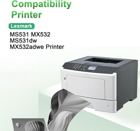 66S1x00 خرطوشة الحبر المعاد تصنيعها متوافقة مع Lexmark MS631 Toner ، لطابعة Lexmark MS632 MX632 MS631 MS631DW MS632DWE MX632ADWE ، 31K صفحة ، 66S1X00 مرتفعة الزمان عالية الفائدة عالية الفائدة عالية. in Saudi Arabia