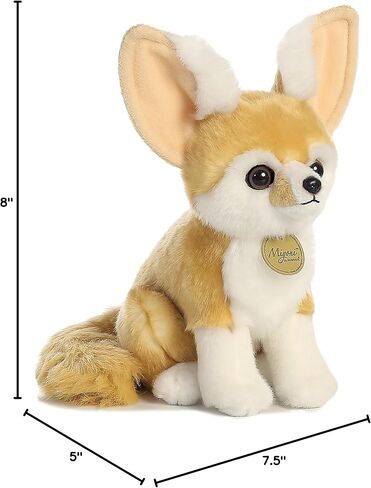 Aurora® Realistic Miyoni® Fennec Fox Stuffed Animal - Lifelike Detail - Cherished Companionship - Brown 9 Inches in Saudi Arabia
