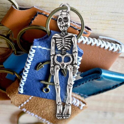 Artibetter 50pcs Halloween Skeleton Charms Scary Spooky Skull Pattern Pendant DIY Craft Earrings Charms Prank Prop for Halloween Cosplay Party Decor in Saudi Arabia