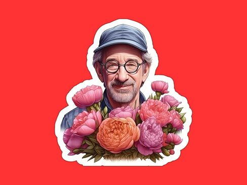 Steven Spielberg Sticker, 10" in Saudi Arabia
