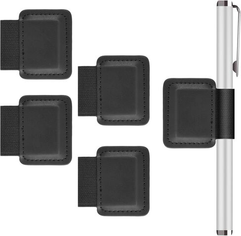 حامل حلقة القلم Boxob 5pcs ، حامل القلم الجلدي اللصق الذاتي مرنة قلم رصاص مرن مرفق بحالة دفاتر المجلات لقلم الرصاص Apple (USB-C / 1st / 2nd Generation) وأقلام القلم in Kuwait