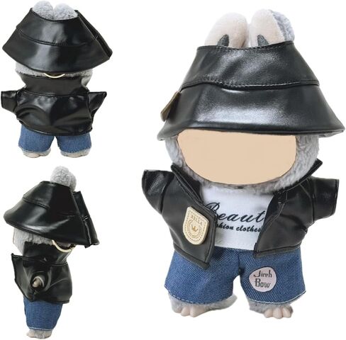 Christmas 17cm Doll Clothes Set(No Doll), Hat & Overalls Set for 17cm Labubu Suit, Cute Cloth for Dress up Unique Style Dolls Outfit Stylish Clothes for Labubu (Santa Claus) in Kuwait
