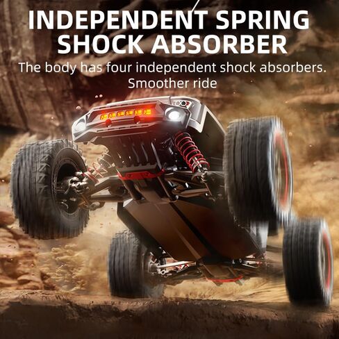 X-Verse SG316 MAX FAST RC CARS للبالغين بحد أقصى 50 ميلاً في الساعة ، 1/16 4x4 محرك بدون فرش على الطريق عن بعد شاحنة التحكم عن بُعد ، سيارة RC عالية السرعة 4WD ، جميع التضاريس RC Truggy (3 بطارية) in Kuwait