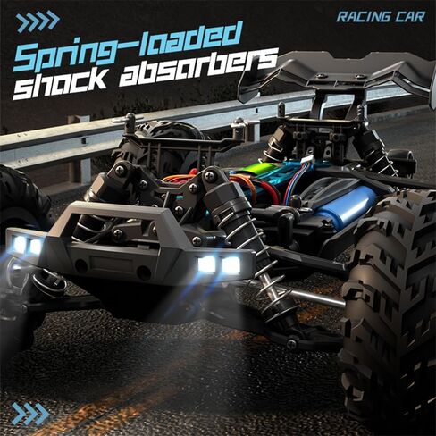 X-Verse SG316 MAX FAST RC CARS للبالغين بحد أقصى 50 ميلاً في الساعة ، 1/16 4x4 محرك بدون فرش على الطريق عن بعد شاحنة التحكم عن بُعد ، سيارة RC عالية السرعة 4WD ، جميع التضاريس RC Truggy (3 بطارية) in Kuwait