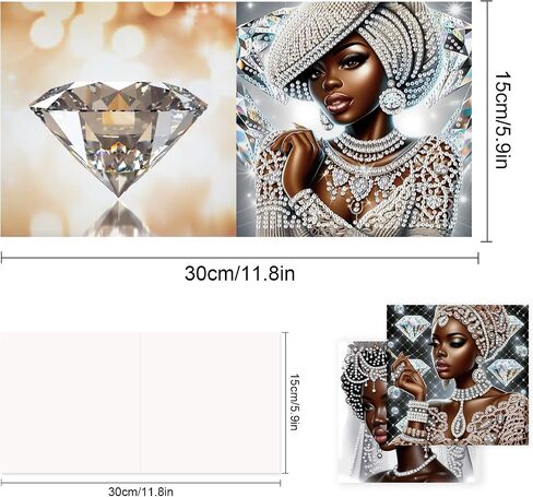 TDFERAN 6 Pack Diamond Painting All Occasion Handmade Greeting Cards Birthday Baby Wedding Birthday Cards Sympathy Card Thinking Of You Card Encouragement invitation letter Blank Fairy Angel Elf Bride in Saudi Arabia