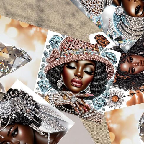 TDFERAN 6 Pack Diamond Painting All Occasion Handmade Greeting Cards Birthday Baby Wedding Birthday Cards Sympathy Card Thinking Of You Card Encouragement invitation letter Blank Fairy Angel Elf Bride in Saudi Arabia
