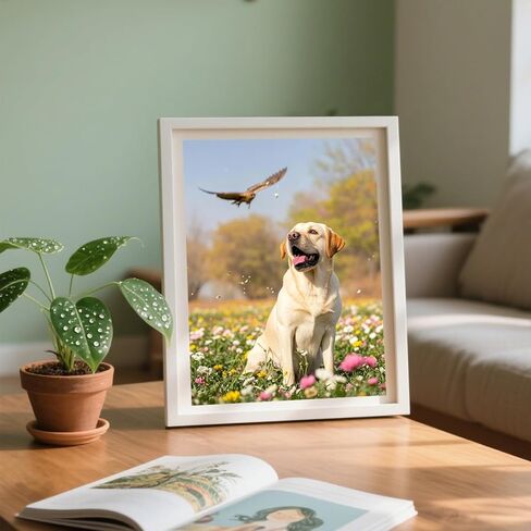 Uibdvks Diamond Art Painting DIY KITS Yellow Labrador Retriever Stitch Diamond Dots 5D Full Round Drill Painf in Saudi Arabia