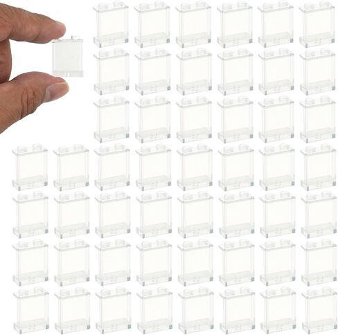 MALEKO Transparent Clear Window House Building Bricks, Classic Flat Plates Pieces and Parts Block Compatible with Major Brands (Clear 30pcs 1x6x5) in Kuwait