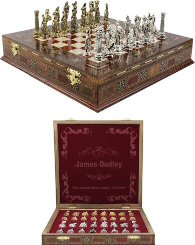 11 Inches Custom Chess Set - Personalized Chess Set - Gift Idea for Son, Husband, Father and Anyone for Birthday, Anniversary and Any Occasion, 2 players in Saudi Arabia