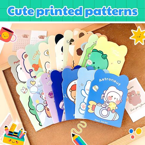 100PCS MINI Notebooks Bulk Party Party Favors Small Pocketbook Kawaii Cartoon Animal Journal Mini Notepads for Christmas Classroom Gip Gift College acted pages to Schools for student in Kuwait