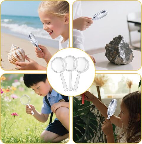 BILLIOTEAM 40 قطعة من النظارات البلاستيكية الصغيرة المكبرة المحمولة ، المكبرات المحمولة ، مجموعة زجاجية مكبرة للقراءة، عدسة مكبرة محمولة للأطفال، كبار السن ، المدرسة ، الطلاب، الهواء الطلق in Kuwait