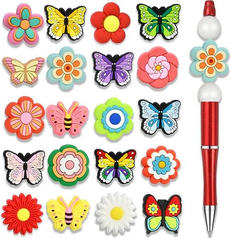 20 PCS Cross Beads ، Jesus Silicone Bocal Beads for Pens Sulk ، Cross Bocal Bead for Keychain Making Darcelet Sharms Sharms Homed Diy Diy Hompts in Kuwait