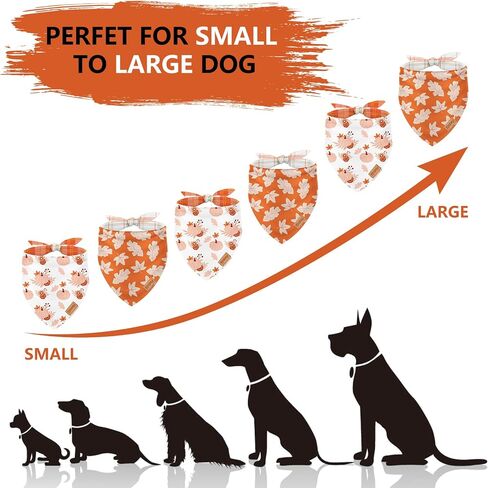 2pcs Fall Dog Bandanas Mumpkin Maple Leaves Plaid Triangle Pet Dickfable Puppy Neckerchief Dog Bib for Autumn Eantgiving Exceld in Saudi Arabia