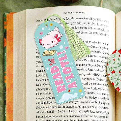 AXOLOTL Acrylic Borkmark Blanks - 60 PCS Make Make Kit ملونة UV DTF نقل ملصقات مع شرابات لـ DIY Craft Reading Women Kids Book Book Lovers Estructions School Associations School Associations in Kuwait