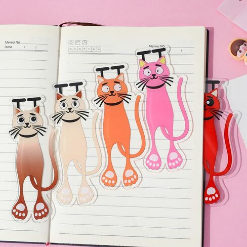 الإشارات الإبداعية الإبداعية الملونة Cat ، 10pcs Cat Paw Acrylic Lockmark Set ، فريدة من نوعها دراسة قرطاسية هدايا لمحبي القط (10pcs مجموعة أ) in Kuwait