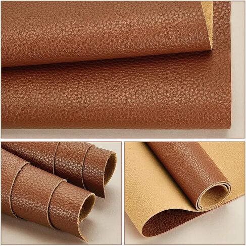 AHANDMAKER 5 Pcs Laserable Leather Sheets, 9.8 x 11.8 inch Leatherette Patches Blanks Laserable Engravable Faux Leatherette Sheets Laser Engraving Art Craft Supplies and Materials, Reddish Brown in Saudi Arabia