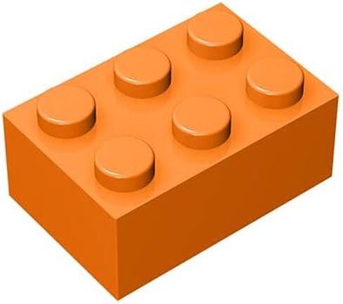 Classic Bulk Brick Block 2x3, 100 Piece Golden Brick 2x3,Compatible with Lego Parts and Pieces 3002, Creative Play Set - Compatible with Major Brands(Colour:Golden) in Saudi Arabia