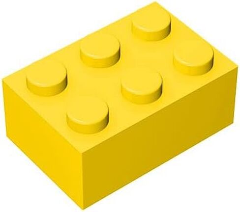 Classic Bulk Brick Block 2x3, 100 Piece Golden Brick 2x3,Compatible with Lego Parts and Pieces 3002, Creative Play Set - Compatible with Major Brands(Colour:Golden) in Saudi Arabia