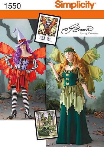 Simplicity Creative Patterns 1550 Misses 'Amy Brown Fairy Costume ، H5 (6-8-10-12-14) in Saudi Arabia