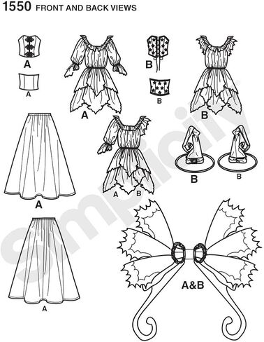 Simplicity Creative Patterns 1550 Misses 'Amy Brown Fairy Costume ، H5 (6-8-10-12-14) in Saudi Arabia