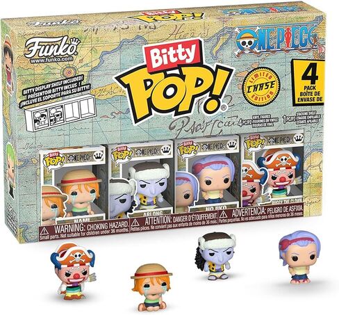 Funko bitty pop! قطعة واحدة - Nami ، Arlong ، Nojiko ، وشخصية Mini Mini المفاجئة - 0.9 بوصة (2.2 سم) قابلة للتكديس على رف العرض القابل للتكديس - فكرة الهدية - أكياس الحفلات - Cake Topper in Kuwait