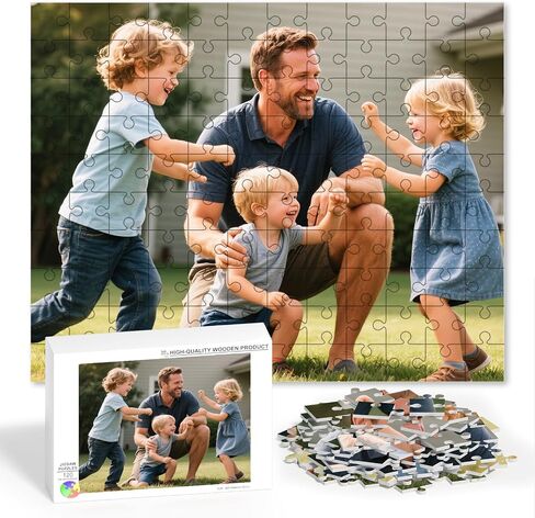 Custom Puzzle from Photos, Personalized Photo Puzzle 35/70/120/500/1000 Pieces with Picture and Text, Personalized Gifts for Family, Wedding, Kids, Dad, Pet, Unique Couple Gifts in Saudi Arabia