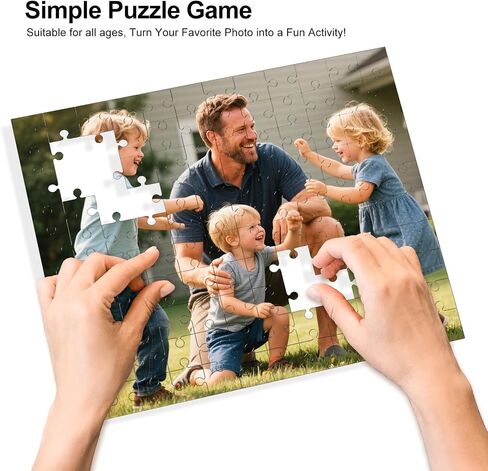 Custom Puzzle from Photos, Personalized Photo Puzzle 35/70/120/500/1000 Pieces with Picture and Text, Personalized Gifts for Family, Wedding, Kids, Dad, Pet, Unique Couple Gifts in Saudi Arabia