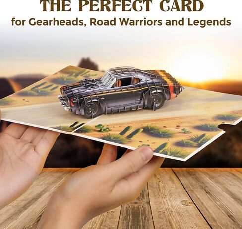 Classic Car 3D Pop Up Card – Birthday Cards for Men, Father’s Day Card Car Theme, Muscle Car Greeting Card, Unique Gift for Classic Car Lover, Handmade Keepsake for Dad, Husband, or Boyfriend in Saudi Arabia