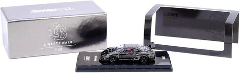 DIECAST Collectibles Model Car متوافق مع Inno64 1:64 LBWK Ferrari F40 Chrome Black In64-LBWKF40-CHB in Saudi Arabia