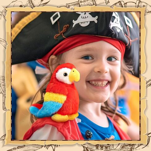 Halloween Magnetic Shoulder Parrot for Pirate Costume Stuffed Animal Plush Prop Party Costume Accessories for Halloween (Parrot, Count, 1) in Saudi Arabia