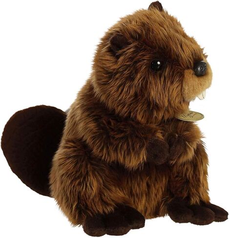 Aurora® الواقعية Miyoni® Beaver حيوان محشو - التفاصيل النابضة بالحياة - الرفقة العزيزة - بني 9 بوصات in Saudi Arabia