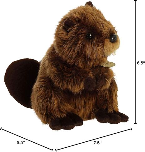 Aurora® الواقعية Miyoni® Beaver حيوان محشو - التفاصيل النابضة بالحياة - الرفقة العزيزة - بني 9 بوصات in Saudi Arabia