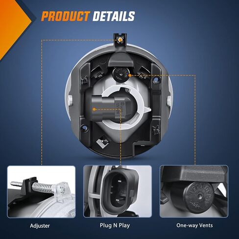 مجموعة مصابيح الضباب Nilight متوافقة مع 2005-2010 Dodge Grand Caravan Charger Nitro Challenger 2004-2010 Chrysler Town & Country Sebring Pacifica 2007-2010 Jeep Patriot Compass، ضمان لمدة عامين in Kuwait