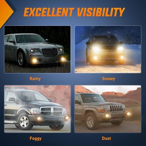 مجموعة مصابيح الضباب Nilight متوافقة مع 2005-2010 Dodge Grand Caravan Charger Nitro Challenger 2004-2010 Chrysler Town & Country Sebring Pacifica 2007-2010 Jeep Patriot Compass، ضمان لمدة عامين in Kuwait