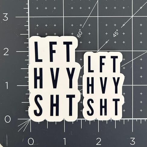 LFT HVY Gym Sticker for Water Bottle, Fitness Sticker for Water Bottle, Lift Heavy Workout Sticker, Weightlifting Sticker, Crossfit Sticker, 3 inches, Matte Finnish in Saudi Arabia