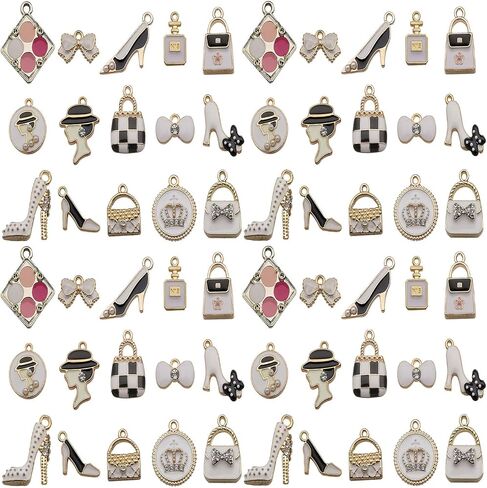 Youdiyla Enamel Cloud Charms, Set of 10, Assorted Colors in Kuwait