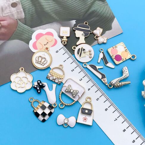 Youdiyla Enamel Cloud Charms, Set of 10, Assorted Colors in Kuwait