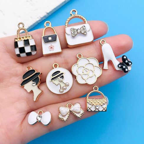 Youdiyla Enamel Cloud Charms, Set of 10, Assorted Colors in Kuwait