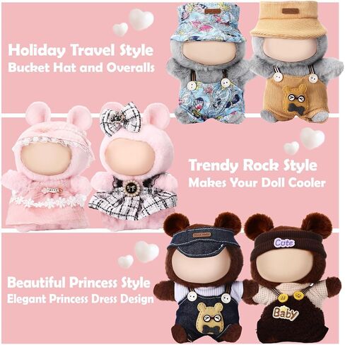 تم تعيين ملابس للدمى التي تبلغ مساحتها 17 سم ، و 6 دمى حزمة مع إكسسوارات مثالية لللباس والجمع ، لا توجد دمية مشمولة in Kuwait