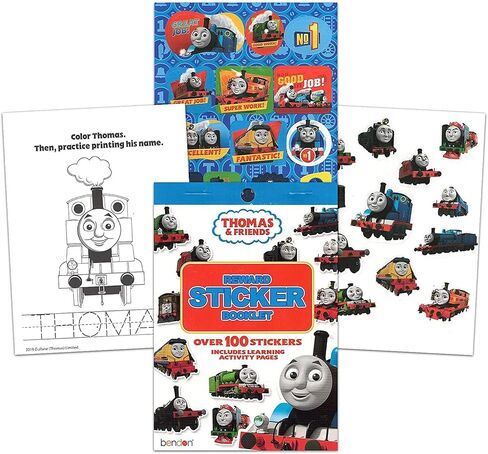 Thomas and Friends Reward Stickers for Kids - Bundle with 2 Thomas The Train Books with 200 Stickers Featuring Emily, Sir Topham, More | Thomas The Train Reward for Boys, Girls in Saudi Arabia