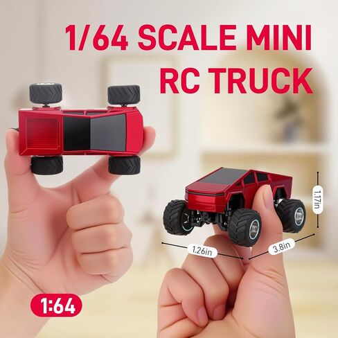 Toy RC Remote Control Car للأولاد الذين تتراوح أعمارهم بين 3 4 5 6 ، 1:64 Scale RC Tuy Truck مع 2.4 جيجا هرتز التحكم في السرعة 3 ، و Diecast Alloy Trucks Trucks Homps for Boys and Girls in Kuwait