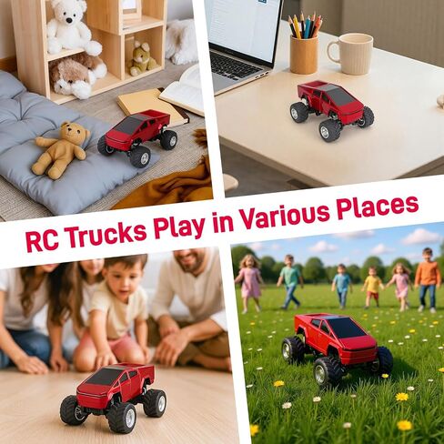 Toy RC Remote Control Car للأولاد الذين تتراوح أعمارهم بين 3 4 5 6 ، 1:64 Scale RC Tuy Truck مع 2.4 جيجا هرتز التحكم في السرعة 3 ، و Diecast Alloy Trucks Trucks Homps for Boys and Girls in Kuwait