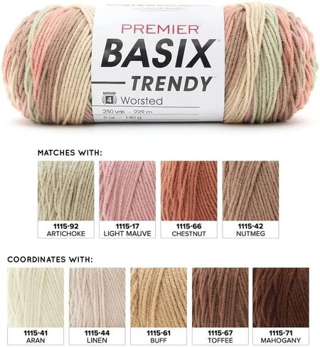 Premier Yarns Basix Trendy ، والأكريليك الخطي ، والوزن الصوفى خيوط الوزن 2176-09 Salsa in Kuwait
