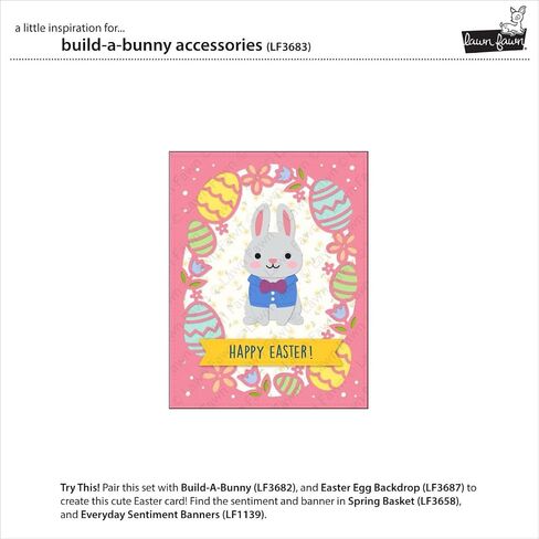 Lawn Fawn LF3683 Build-A-Bunny Accessories Stand-Alone Die in Saudi Arabia