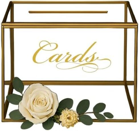Elegant “Cards" Decal for Wedding Card Box – Multiple Sizes & Colors Available – Vinyl Sticker Only – Box Not Included in Saudi Arabia