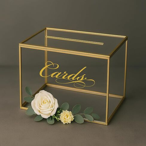 Elegant “Cards" Decal for Wedding Card Box – Multiple Sizes & Colors Available – Vinyl Sticker Only – Box Not Included in Saudi Arabia