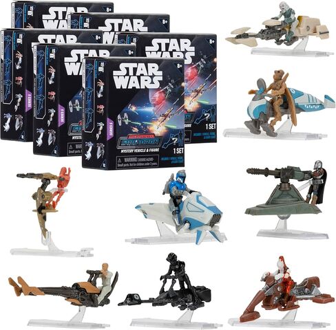 STAR WARS Micro Galaxy Squadron Series 5 (6 Pack) Mystery Blind Box - احصل على ستة مركبة 2.5 بوصة أو رقم 1 "مرخص رسميًا - لعبة محلية أصيلة - هدية للبنين والبنات والمراهقين - 8+ in Saudi Arabia